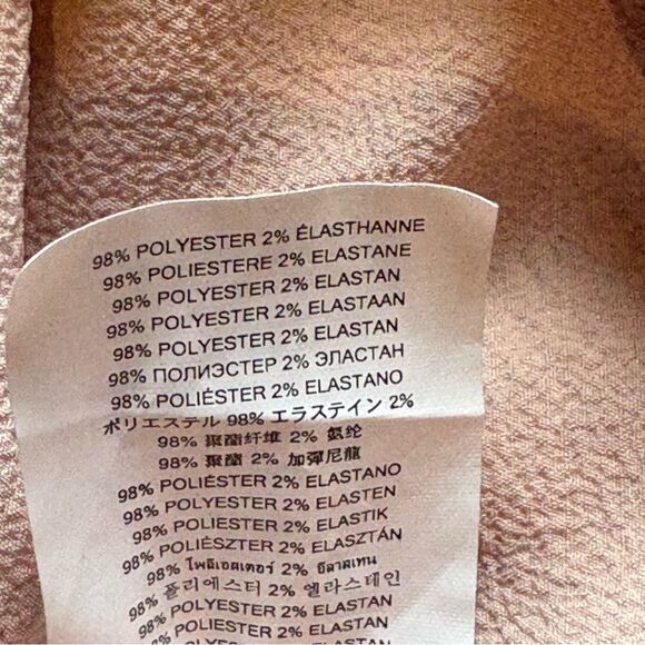 Michael Kors Women's Metallic Polka Dot Button-Up Peach/Silver Size Small - Picture 4 of 9